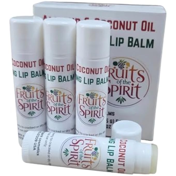 rayihni SWEET ALMOND & COCONUT OIL MOISTURIZING LIP BALM, NATURAL WITH SHEA BUTTER, ALOE, VITAMIN E, 4-PACK, 0.15 OZ - Image 1